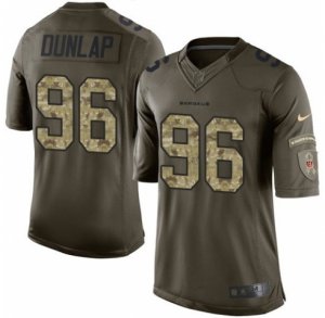 Men\'s Nike Cincinnati Bengals #96 Carlos Dunlap Limited Green Salute to Service NFL Jersey