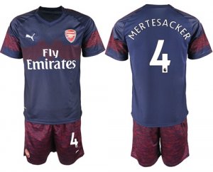 2018-19 Arsenal 4 MERTESACKER Away Soccer Jersey