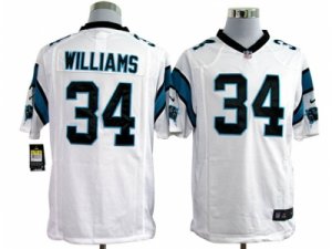 Nike NFL Carolina Panthers #34 DeAngelo Williams White Game Jerseys