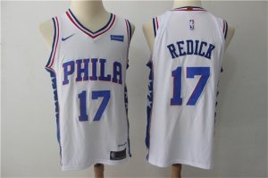 76ers #17 J.J. Redick White Nike Authentic Jersey