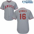 Men's Majestic Los Angeles Angels of Anaheim #16 Huston Street Authentic Grey Road Cool Base MLB Jersey