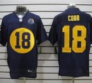 Nike Packers #18 Randall Cobb Navy Blue With Hall of Fame 50th Patch NFL Elite Jersey