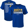 Golden State Warriors 2017 NBA Champions Mens T-Shirt Royal2