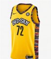Nets #7 Biggie yellow 2021 Nike Swingman Jersey