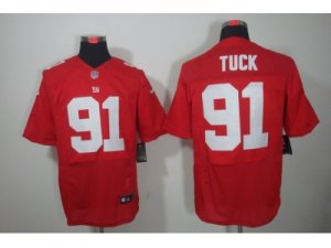 Nike NFL New York Giants #91 Justin Tuck Red Jerseys(Elite)