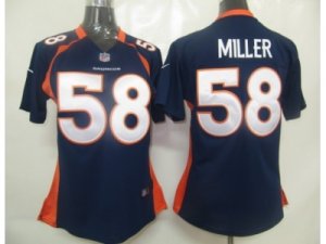 Nike Women Denver Broncos #58 Miller Blue Jersey