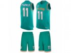 Nike Miami Dolphins #11 DeVante Parker Limited Aqua Green Tank Top Suit NFL Jersey
