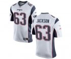 Mens Nike New England Patriots #63 Tre Jackson Game White NFL Jersey