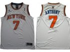 NBA York Knicks #7 Carmelo Anthony White Revolution 30 Swingman Jerseys New Style