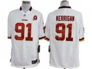 Nike NFL Washington Redskins #91 Ryan Kerrigan White Jerseys W 80TH Patch(Game)
