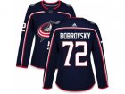 Women Adidas Columbus Blue Jackets #72 Sergei Bobrovsky Navy Blue Home Authentic Stitched NHL Jersey