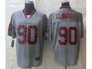 Nike jerseys houston texans #90 clowney grey[Elite drift fashion][clowney]