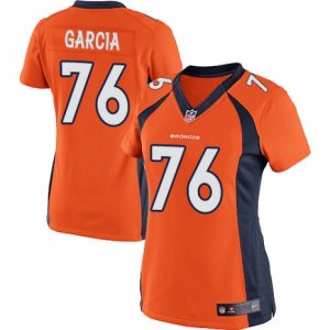 Women\'s Nike Denver Broncos #76 Max Garcia Limited Orange Team Color NFL Jersey