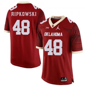 Oklahoma Sooners #48 Aaron Ripkowski Red 47 Game Winning Streak College Football Jersey