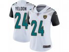 Women Nike Jacksonville Jaguars #24 T.J. Yeldon White Vapor Untouchable Limited Player NFL Jersey