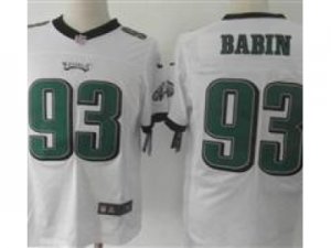 Nike NFL Philadelphia Eagles #93 Jason Babin White Jerseys(Elite)
