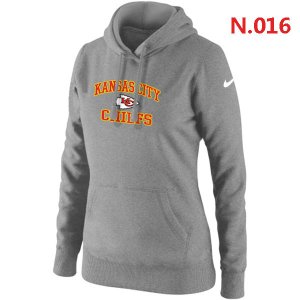 Women NEW Kansas City Chiefs Heart & Soul Pullover Hoodie grey