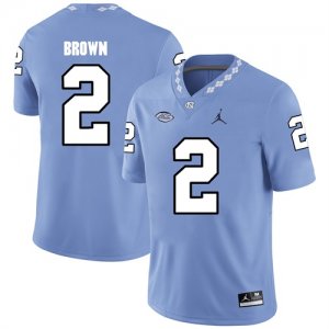 North Carolina Tar Heels 2 Larry Brown Blue College Football Jersey