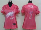 Nike Womens Philadelphia Eagles #7 Vick Pink Jerseys