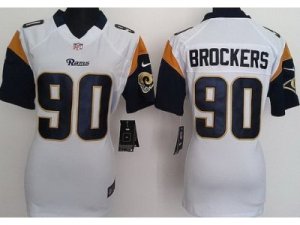 Nike Women St. Louis Rams #90 Brockers White Jerseys