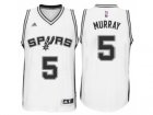 Mens San Antonio Spurs #5 Dejounte Murray adidas White Player Swingman Jersey