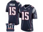 Youth Nike New England Patriots #15 Chris Hogan Navy Blue Team Color Super Bowl LI Champions NFL Jersey
