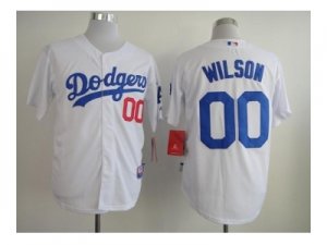 mlb jerseys los angeles dodgers #00 wilson white[2014 new