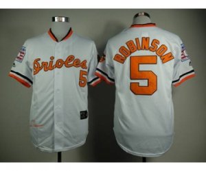 MLB baltimore orioles #5 robinson white jerseys[1970 m&n]