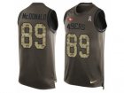 Mens Nike San Francisco 49ers #89 Vance McDonald Limited Green Salute to Service Tank Top NFL Jersey