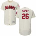 Men's Majestic Cleveland Indians #26 Mike Napoli Cream Flexbase Authentic Collection MLB Jersey