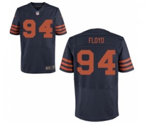 Men\'s Nike Chicago Bears #94 Leonard Floyd Elite Navy Blue Throwback Alternate NFL Jersey