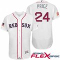 Men Boston Red Sox #24 David Price White Stars & Stripes 2016 Independence Day Flex Base Jersey