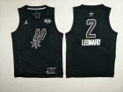 Nike San Antonio Spurs #2 Kawhi Leonard Black 2018 All-Star Game Swingman Jersey