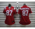2015 Super Bowl XLIX nike women nfl jerseys new england patriots #87 gronkowski red