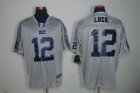Nike Colts #12 Andrew Luck Gray Lights Out Limited Jersey