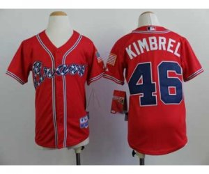 youth mlb jerseys atlanta braves #46 kimbrel red[2014 new]