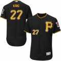 Men's Majestic Pittsburgh Pirates #27 Jung-ho Kang Black Flexbase Authentic Collection MLB Jersey
