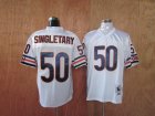 nfl chicago bears #50 singletary white throwback