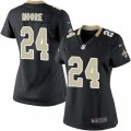Womens Nike New Orleans Saints #24 Sterling Moore Limited Black Team Color NFL Jersey