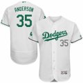 Men's Majestic Los Angeles Dodgers #35 Brett Anderson White Celtic Flexbase Authentic Collection MLB Jersey