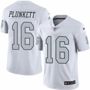 Nike Oakland Raiders #16 Jim Plunkett White Mens Stitched NFL Limited Rush Jersey