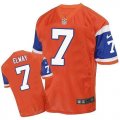 Nike Denver Broncos #7 John Elway Orange Throwback Men Stitched NFL Elite Jersey