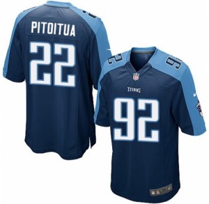 Men\'s Nike Tennessee Titans #92 Ropati Pitoitua Game Navy Blue Alternate NFL Jersey