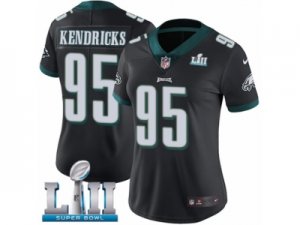 Women Nike Philadelphia Eagles #95 Mychal Kendricks Black Alternate Vapor Untouchable Limited Player Super Bowl LII NFL Jersey