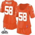 2014 super bowl xlvii nike women nfl jerseys denver broncos #58 miller orange[breast cancer awareness]