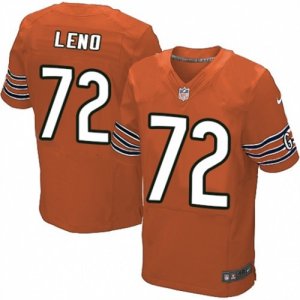 Mens Nike Chicago Bears #72 Charles Leno Elite Orange Alternate NFL Jersey