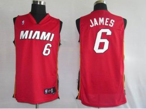 nba fans miami heat #6 james swingman red