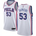 Men Nike Philadelphia 76ers #53 Darryl Dawkins Authentic white NBA Jersey