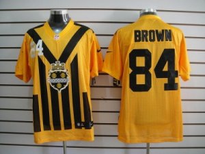 Nike Pittsburgh Steelers #84 Brown Yellow Colors 1933s Throwback Elite Jerseys