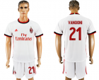 2017-18 AC Milan 21 VANGIONI Away Soccer Jersey